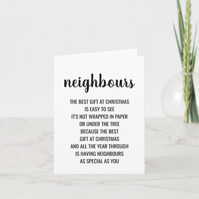 Heartfelt Neighbour Christmas Card (Front)