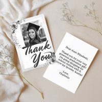 Heartfelt Note Auntie Graduation Photo Floral