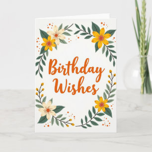 Heartfelt Orange Script Card