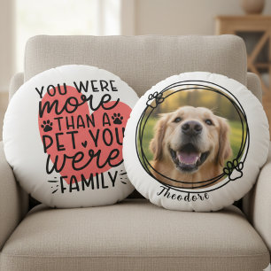 Heartfelt Pet Memorial Photo – Loving Remembrance Round Cushion
