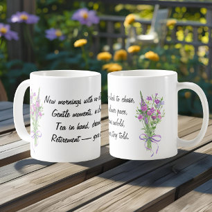 Heartfelt Quote for Retirement Elegant Wildflower  Coffee Mug