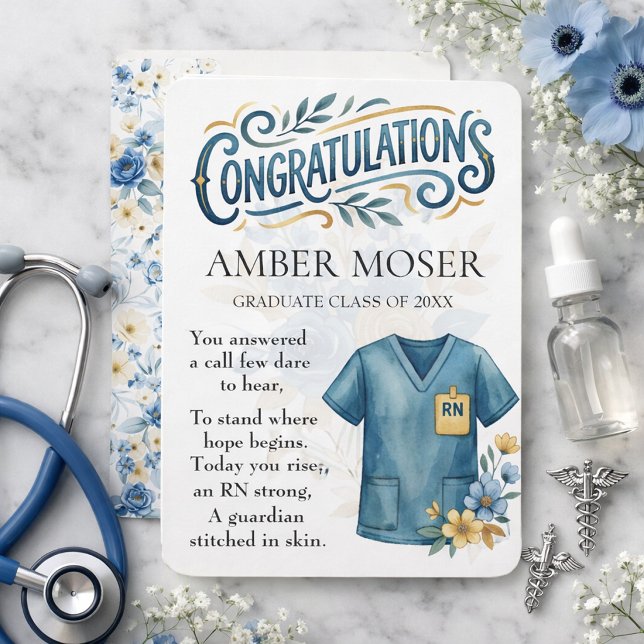 Heartfelt RN Graduation Tribute Greeting Card (Creator Uploaded)