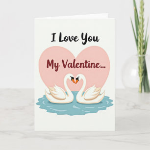 Heartfelt Swan Love Card
