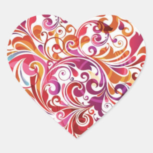 Heartfelt Swirl Heart Sticker