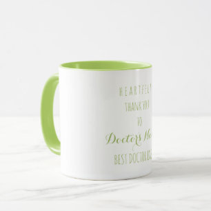Heartfelt Thank You Best Doctor Ever Typography Mug
