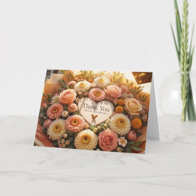 Heartfelt Thank You Bouquet Card (Front)