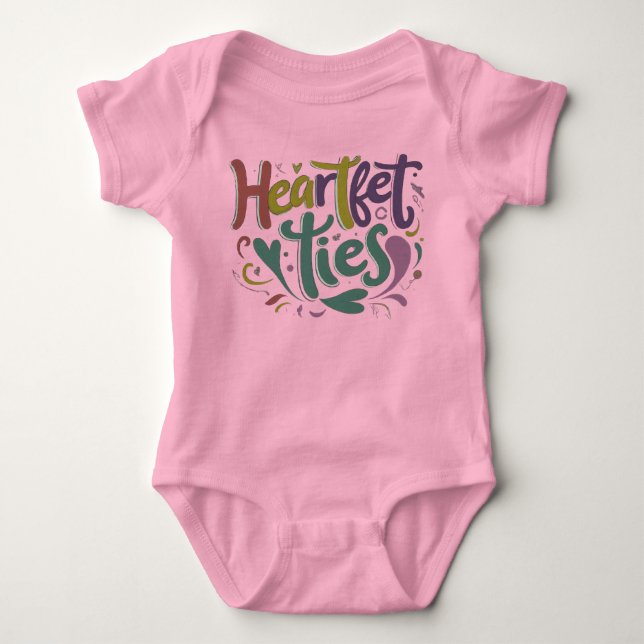 Heartfelt Ties. Baby Bodysuit (Front)
