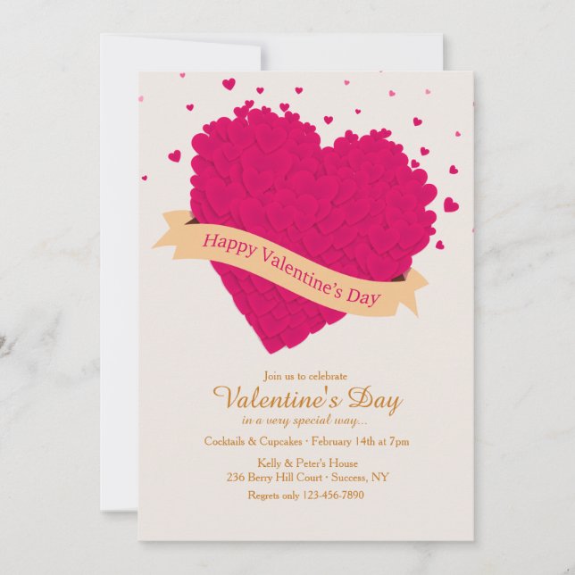Heartfelt Valentine's Day 2 Invitation (Front)
