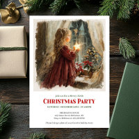 Heartfelt Victorian Little Girl Awaiting Santa
