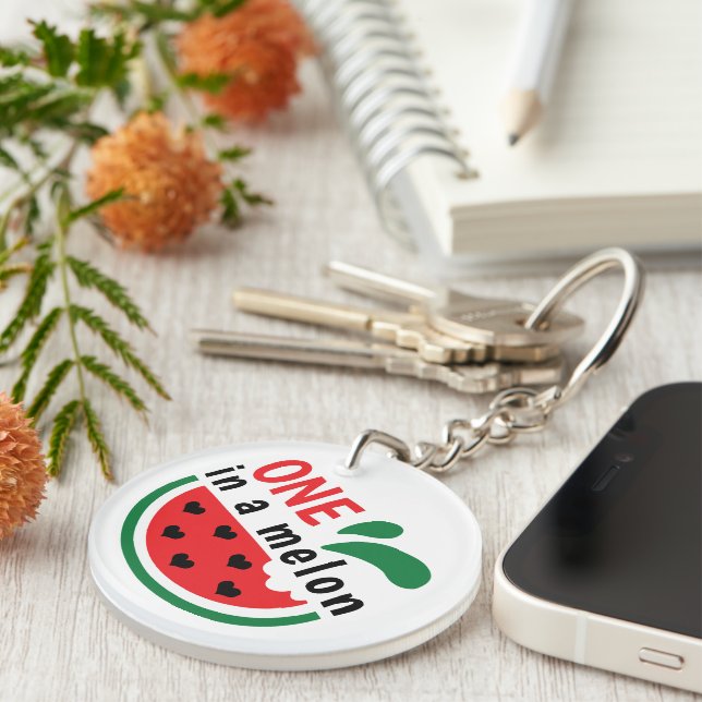 Heartfelt Watermelon ONE in a Melon Key Ring (Front Right)