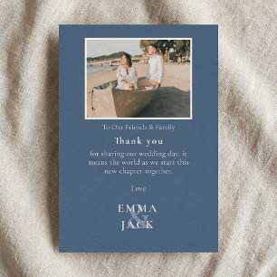 Heartfelt wedding thank you elegant ampersand card
