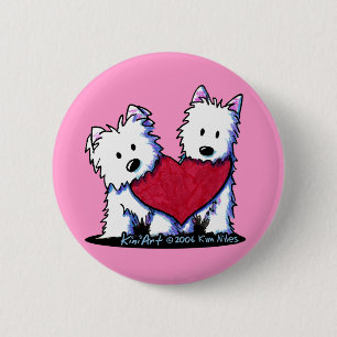 Heartfelt Westies Button