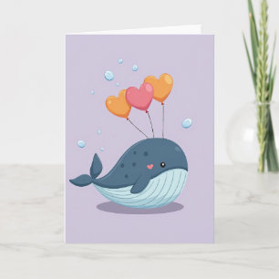 Heartfelt Whale Balloon Card