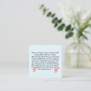 Heartfelt & Wholesosome massage for all ages Enclosure Card