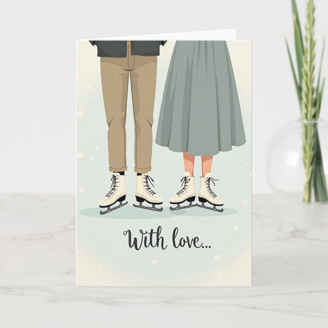 Heartfelt Winter Romance Card (Front)