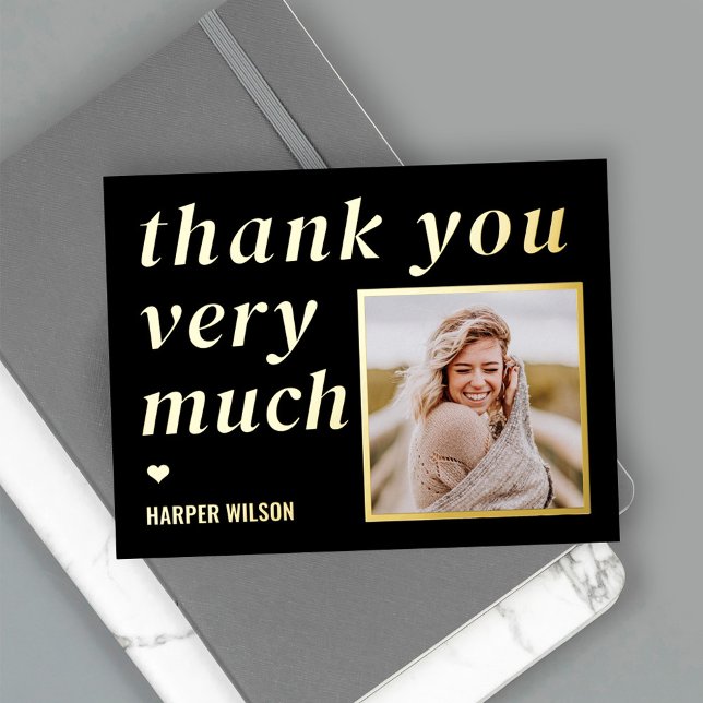Heartfelt Words FOIL Thank You Postcard (Creator Uploaded)