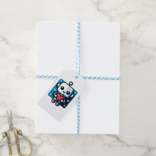 Heartful Robot - Playful Tech-Inspired Love Art Gift Tags