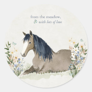 Hearthlight Notes Meadow & Mane Notes Classic Round Sticker