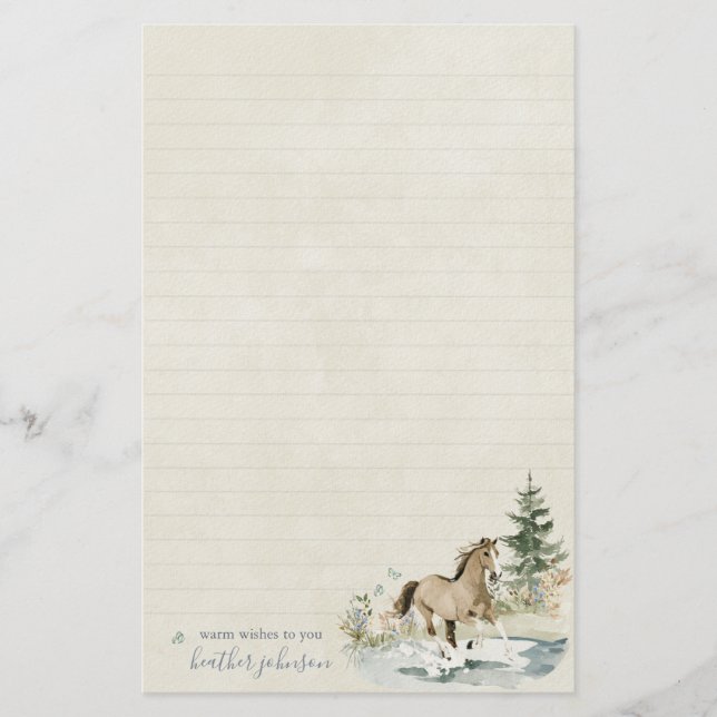 Hearthlight Notes Meadow & Mane Notes Stationery (Front)