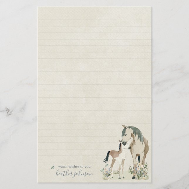 Hearthlight Notes Meadow & Mane Notes Stationery (Front)