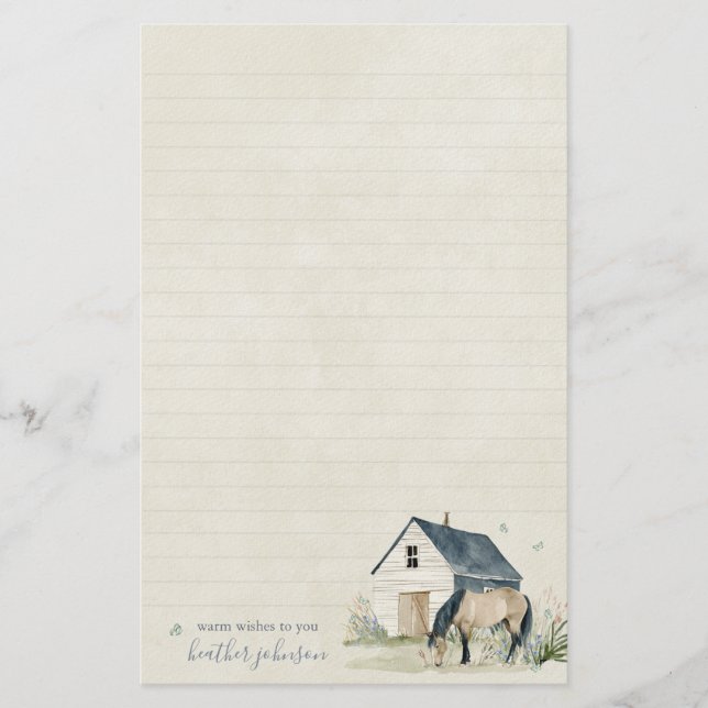 Hearthlight Notes Meadow & Mane Notes Stationery (Front)