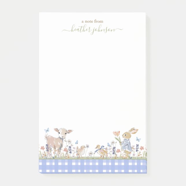 Hearthlight Notes Spring Soft Meadow Gingham (Front)