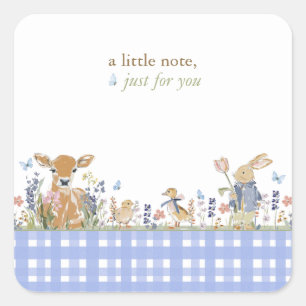 Hearthlight Notes Spring Soft Meadow Gingham Square Sticker