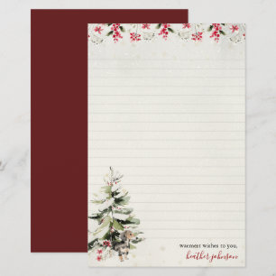Hearthlight Notes Winter Cosy Dog Personalised Stationery