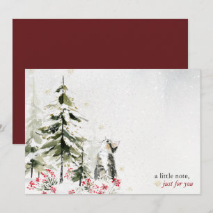 Hearthlight Notes Winter Cosy Kitten Personalised