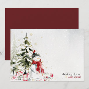 Hearthlight Notes Winter Cosy Snowman Personalised