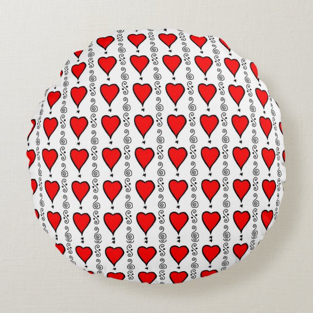 hearths pattern collection round cushion (Front)