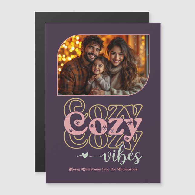 Hearthstone Plum Holiday Keepsake Christmas Photo (Front/Back)