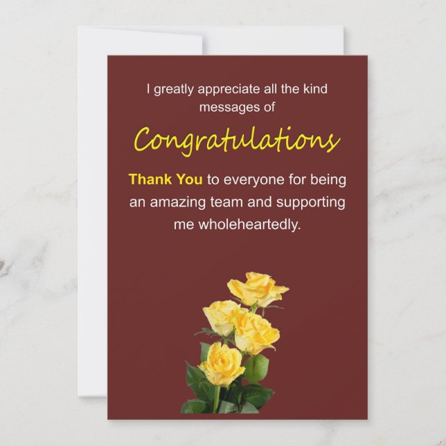 Heartiest Congratulations Invitation (Front)