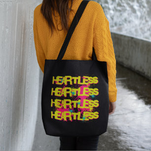 Heartless Graffiti Grunge Tote Bag
