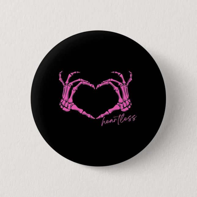 Heartless Skeleton Hands Classic 6 Cm Round Badge (Front)