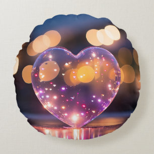Heartlight Reflections Round Cushion