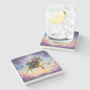 Heartlight Voyager of the Moonlit Skies. Stone Coaster