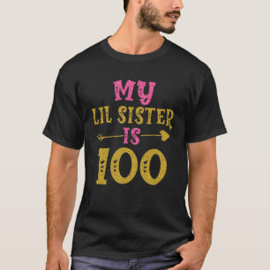 Hearts 100th Bday For Sister From Sister Brother T-Shirt