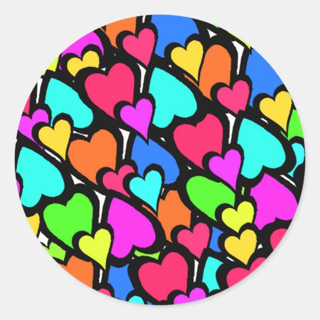 Hearts 2011 classic round sticker (Front)