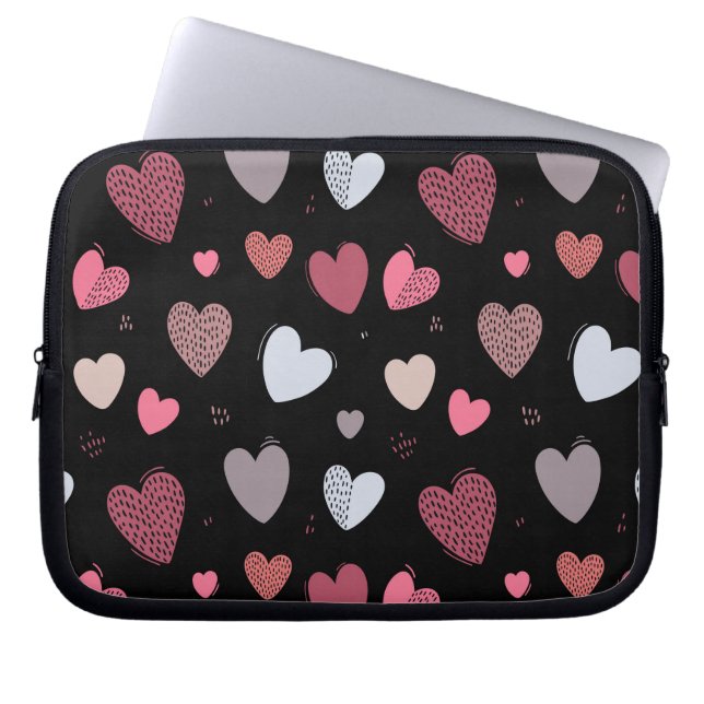 Hearts 2 laptop sleeve (Front)