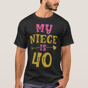Hearts 40th Bday For Niece From Aunt Uncle T-Shirt