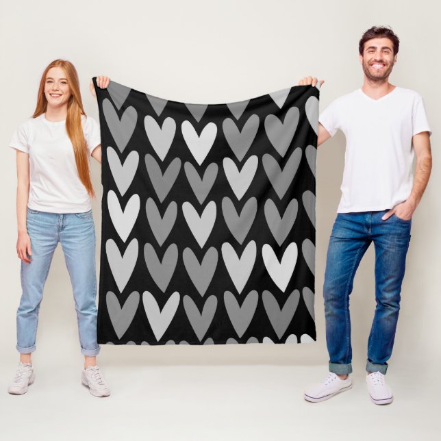 Hearts 4 fleece blanket (In Situ)