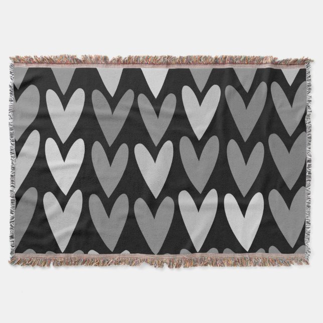 Hearts 4 throw blanket (Front)
