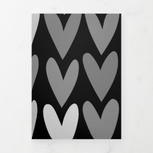 Hearts 4 Tri-Fold holiday card