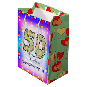 Hearts 50th Anniversary Cust. BG Colour Gift Bag