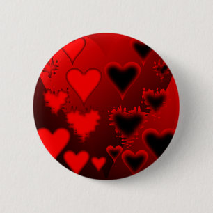 Hearts 6 Cm Round Badge