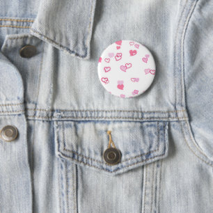 Hearts 6 Cm Round Badge