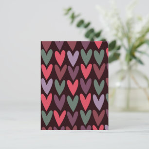 Hearts 6 holiday postcard