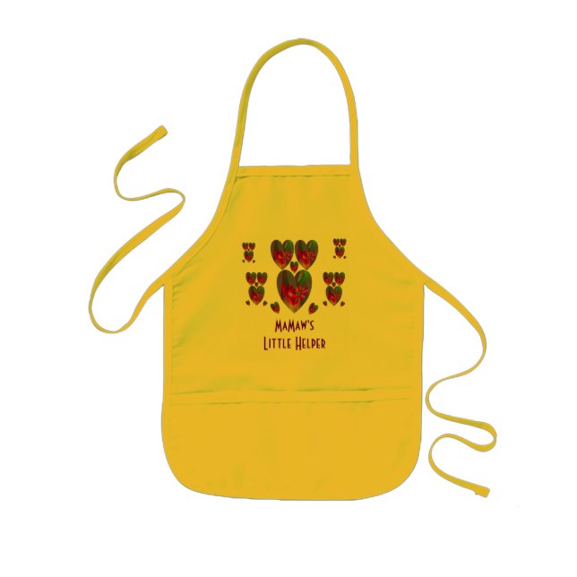 Hearts Abstract-MaMaw's Little Helper Kids Apron (Front)