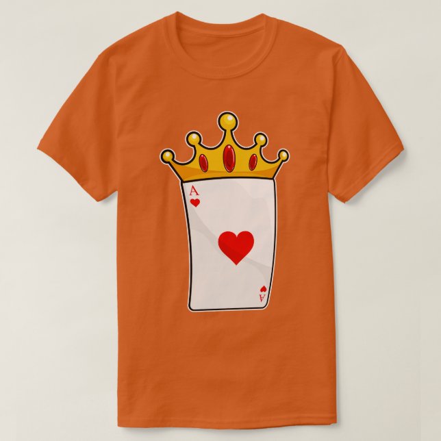 Hearts Ace with Crown T-Shirt (Design Front)